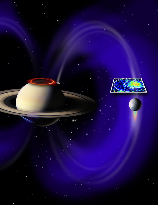 Icy Moon Creates Extra Northern Lights on Saturn